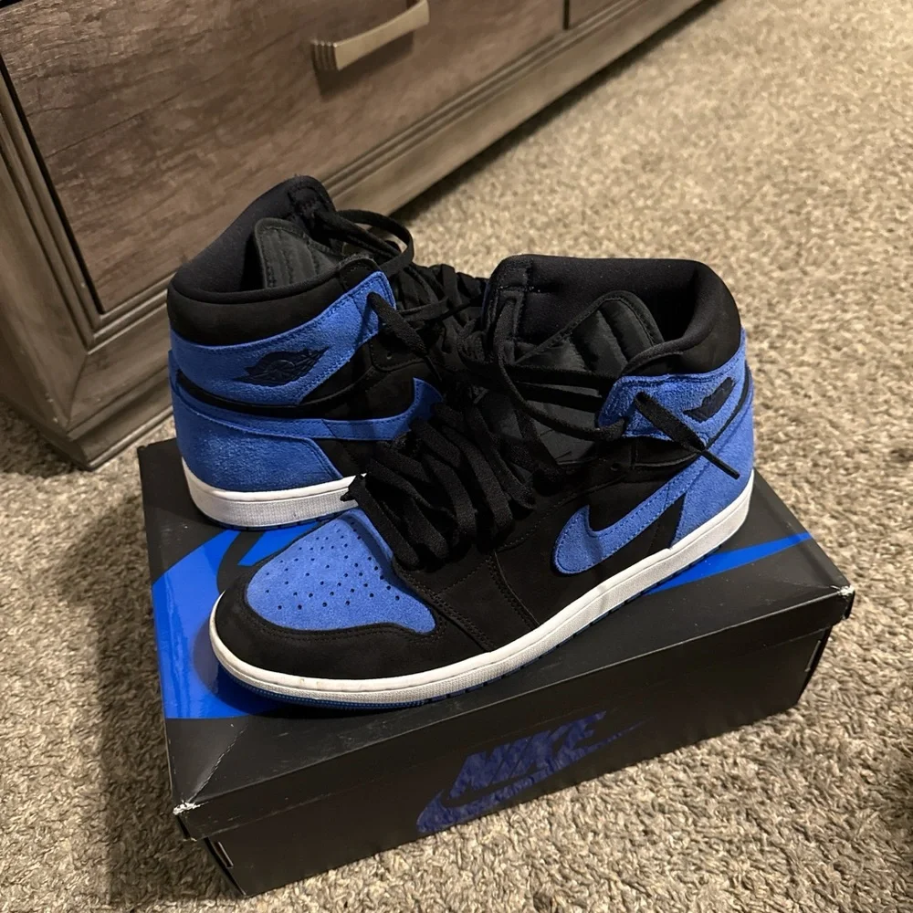 Jordan Black and Blue Sneakers - Picture 3 of 5
